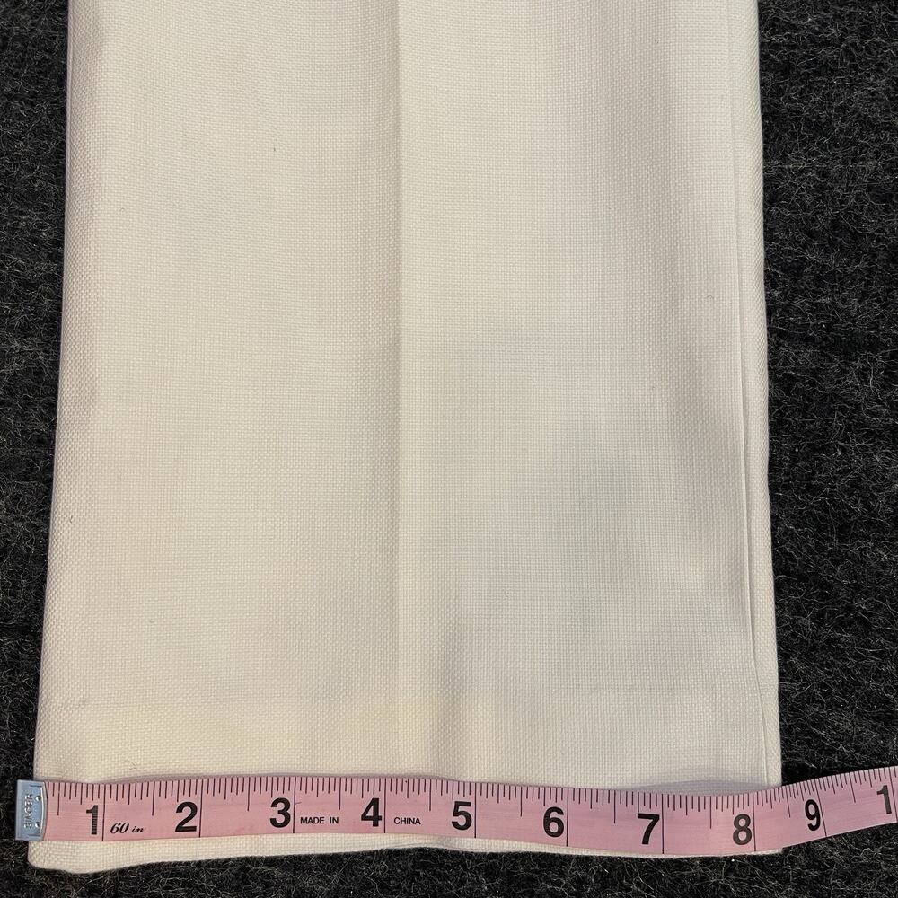 Ann Taylor Women’s White Lined Straight Dress Cotton Pants Twill - Picture 16 of 16
